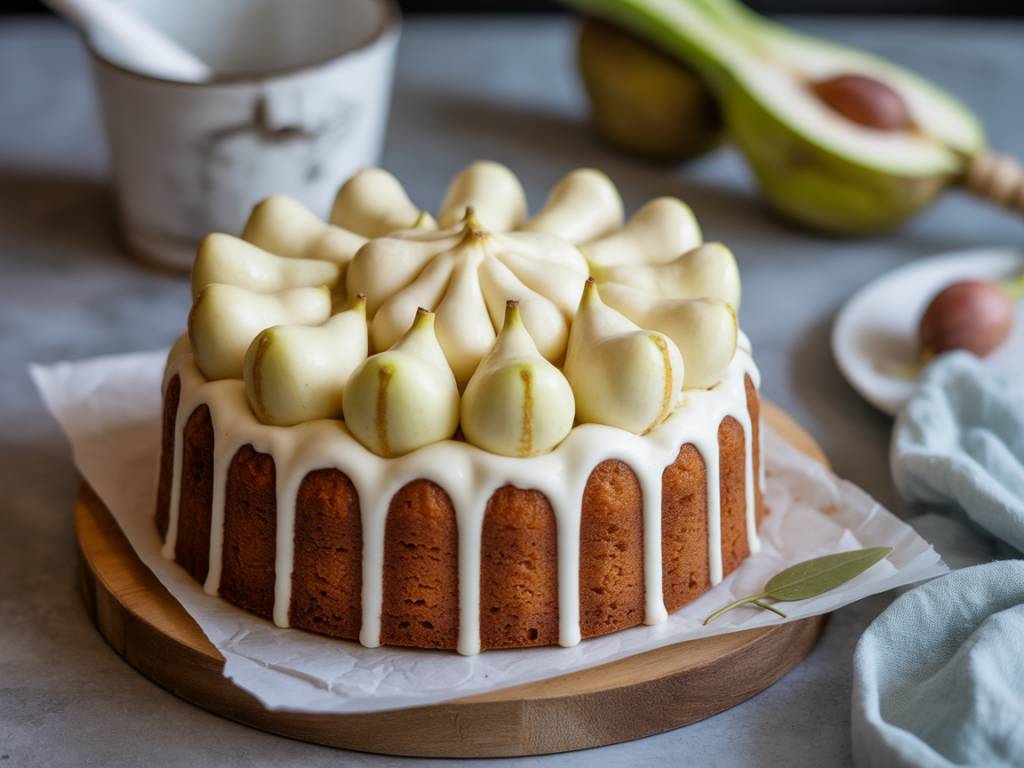 Gâteau aux poires léger sans beurre ni sucre raffiné