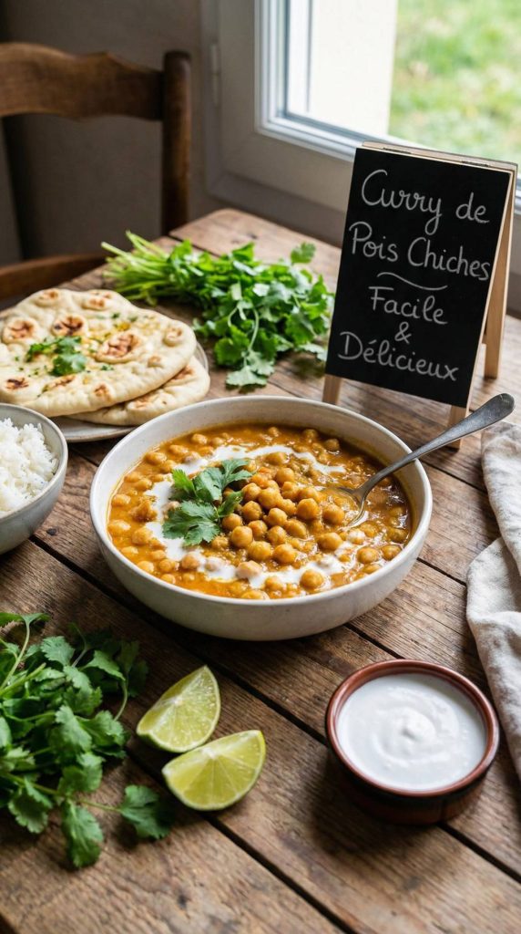 Curry de pois chiches au lait de coco facile